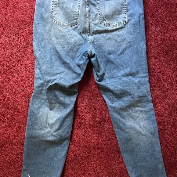 Torrid Blue Distressed Crop Boyfriend Jeans - Picture 6 of 6